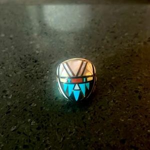 Size 7 Navajo ring sterling silver this ring is vintage, but still beautiful